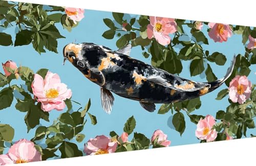 Malen Nach Zahlen Erwachsene Fisch Malen Nach Zahlen Blume Paint by Numbers, DIY Kreatives für Erwachsene ölgemälde Set mit Zubehör Basteln Erwachsene Kunst, Home Haus Deko 30x60cm Mit Rahmen 9-1Y46 Malen Nach Zahlen Erwachsene Fisch Malen Nach Zahlen Blume Paint by Numbers, DIY Kreatives für Erwachsene ölgemälde Set mit Zubehör Basteln Erwachsene Kunst, Home Haus Deko 30x60cm Mit Rahmen 9-1Y46 von Generisch