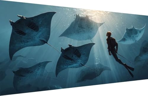 Malen Nach Zahlen Erwachsene Fisch Malen Nach Zahlen Sea Paint by Numbers, DIY Kreatives für Erwachsene ölgemälde Set mit Zubehör Basteln Erwachsene Kunst, Home Haus Deko 50x100cm Mit Rahmen 2-NM26 Malen Nach Zahlen Erwachsene Fisch Malen Nach Zahlen Sea Paint by Numbers, DIY Kreatives für Erwachsene ölgemälde Set mit Zubehör Basteln Erwachsene Kunst, Home Haus Deko 50x100cm Mit Rahmen 2-NM26 von Generisch