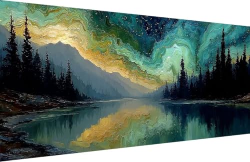 Malen Nach Zahlen Erwachsene Fluss Malen Nach Zahlen Baum Paint by Numbers, DIY Kreatives für Erwachsene ölgemälde Set mit Zubehör Basteln Erwachsene Kunst, Home Haus Deko 70x140cm Mit Rahmen Z-FQ23 Malen Nach Zahlen Erwachsene Fluss Malen Nach Zahlen Baum Paint by Numbers, DIY Kreatives für Erwachsene ölgemälde Set mit Zubehör Basteln Erwachsene Kunst, Home Haus Deko 70x140cm Mit Rahmen Z-FQ23 von Generisch