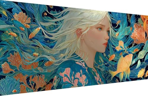 Malen Nach Zahlen Erwachsene Frau Malen Nach Zahlen Fisch Paint by Numbers, DIY Kreatives für Erwachsene ölgemälde Set mit Zubehör Basteln Erwachsene Kunst, Home Haus Deko 70x140cm Mit Rahmen K-O052 Malen Nach Zahlen Erwachsene Frau Malen Nach Zahlen Fisch Paint by Numbers, DIY Kreatives für Erwachsene ölgemälde Set mit Zubehör Basteln Erwachsene Kunst, Home Haus Deko 70x140cm Mit Rahmen K-O052 von Generisch