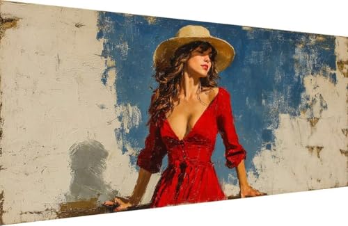 Malen Nach Zahlen Erwachsene Frau Malen Nach Zahlen Modern Paint by Numbers, DIY Kreatives für Erwachsene ölgemälde Set mit Zubehör Basteln Erwachsene Kunst, Home Haus Deko 40x80cm Mit Rahmen S-4Z70 Malen Nach Zahlen Erwachsene Frau Malen Nach Zahlen Modern Paint by Numbers, DIY Kreatives für Erwachsene ölgemälde Set mit Zubehör Basteln Erwachsene Kunst, Home Haus Deko 40x80cm Mit Rahmen S-4Z70 von Generisch