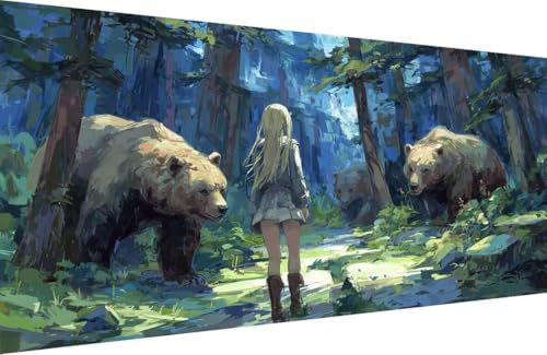 Malen Nach Zahlen Erwachsene Frau Malen Nach Zahlen Tragen Paint by Numbers, DIY Kreatives für Erwachsene ölgemälde Set mit Zubehör Basteln Erwachsene Kunst, Home Haus Deko 30x60cm Mit Rahmen O-VO97 von Generisch