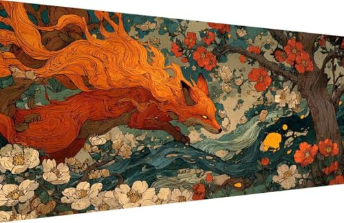 Malen Nach Zahlen Erwachsene Fuchs Malen Nach Zahlen Blume Paint by Numbers, DIY Kreatives für Erwachsene ölgemälde Set mit Zubehör Basteln Erwachsene Kunst, Home Haus Deko 30x60cm Mit Rahmen 5-6M34 Malen Nach Zahlen Erwachsene Fuchs Malen Nach Zahlen Blume Paint by Numbers, DIY Kreatives für Erwachsene ölgemälde Set mit Zubehör Basteln Erwachsene Kunst, Home Haus Deko 30x60cm Mit Rahmen 5-6M34 von Generisch