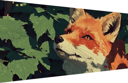 Malen Nach Zahlen Erwachsene Fuchs Malen Nach Zahlen Tier Paint by Numbers, DIY Kreatives für Erwachsene ölgemälde Set mit Zubehör Basteln Erwachsene Kunst, Home Haus Deko 30x60cm Mit Rahmen 4-Y751 Malen Nach Zahlen Erwachsene Fuchs Malen Nach Zahlen Tier Paint by Numbers, DIY Kreatives für Erwachsene ölgemälde Set mit Zubehör Basteln Erwachsene Kunst, Home Haus Deko 30x60cm Mit Rahmen 4-Y751 von Generisch