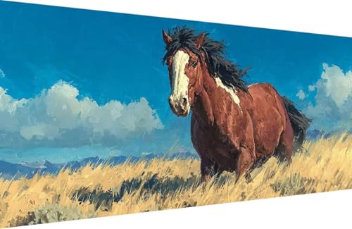 Malen Nach Zahlen Erwachsene Horse Malen Nach Zahlen Tier Paint by Numbers, DIY Kreatives für Erwachsene ölgemälde Set mit Zubehör Basteln Erwachsene Kunst, Home Haus Deko 80x160cm Mit Rahmen F-2295 Malen Nach Zahlen Erwachsene Horse Malen Nach Zahlen Tier Paint by Numbers, DIY Kreatives für Erwachsene ölgemälde Set mit Zubehör Basteln Erwachsene Kunst, Home Haus Deko 80x160cm Mit Rahmen F-2295 von Generisch