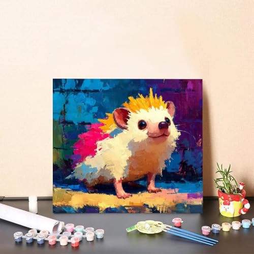 Malen Nach Zahlen Erwachsene Igel Malen Nach Zahlen Tier Paint by Numbers Adults DIY Set Erwachsene, Handgemalt Leinwand ölgemälde Kunst mit Zubehör für Home Haus Deko 50x50cm Ohne Rahmen V-50G6 Malen Nach Zahlen Erwachsene Igel Malen Nach Zahlen Tier Paint by Numbers Adults DIY Set Erwachsene, Handgemalt Leinwand ölgemälde Kunst mit Zubehör für Home Haus Deko 50x50cm Ohne Rahmen V-50G6 von Generisch