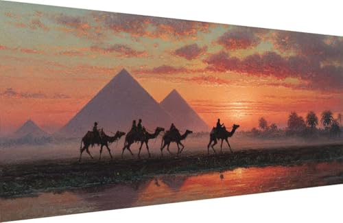 Malen Nach Zahlen Erwachsene Kamel Malen Nach Zahlen Pyramide Paint by Numbers, DIY Kreatives für Erwachsene ölgemälde Set mit Zubehör Basteln Erwachsene, Home Haus Deko 40x80cm Mit Rahmen 9-Z019 Malen Nach Zahlen Erwachsene Kamel Malen Nach Zahlen Pyramide Paint by Numbers, DIY Kreatives für Erwachsene ölgemälde Set mit Zubehör Basteln Erwachsene, Home Haus Deko 40x80cm Mit Rahmen 9-Z019 von Generisch