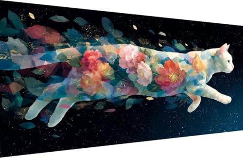 Malen Nach Zahlen Erwachsene Katze Malen Nach Zahlen Blume Paint by Numbers, DIY Kreatives für Erwachsene ölgemälde Set mit Zubehör Basteln Erwachsene Kunst, Home Haus Deko 80x160cm Mit Rahmen 2-UF21 Malen Nach Zahlen Erwachsene Katze Malen Nach Zahlen Blume Paint by Numbers, DIY Kreatives für Erwachsene ölgemälde Set mit Zubehör Basteln Erwachsene Kunst, Home Haus Deko 80x160cm Mit Rahmen 2-UF21 von Generisch