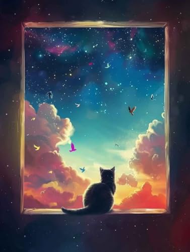 Malen Nach Zahlen Erwachsene Katze Malen Nach Zahlen Kinder Wolke DIY Kreatives für Erwachsene Handgemalt ölgemälde Kit Mit Pinseln und Acrylfarbe für Geschenke Haus Deko 40x50cmOhne Rahmen T-B6J8 Malen Nach Zahlen Erwachsene Katze Malen Nach Zahlen Kinder Wolke DIY Kreatives für Erwachsene Handgemalt ölgemälde Kit Mit Pinseln und Acrylfarbe für Geschenke Haus Deko 40x50cmOhne Rahmen T-B6J8 von Generisch