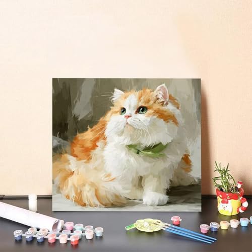 Malen Nach Zahlen Erwachsene Katze Malen Nach Zahlen Tier Paint by Numbers Adults DIY Set Erwachsene, Handgemalt Leinwand ölgemälde Kunst mit Zubehör für Home Haus Deko 50x50cm Ohne Rahmen 7-22IN Malen Nach Zahlen Erwachsene Katze Malen Nach Zahlen Tier Paint by Numbers Adults DIY Set Erwachsene, Handgemalt Leinwand ölgemälde Kunst mit Zubehör für Home Haus Deko 50x50cm Ohne Rahmen 7-22IN von Generisch