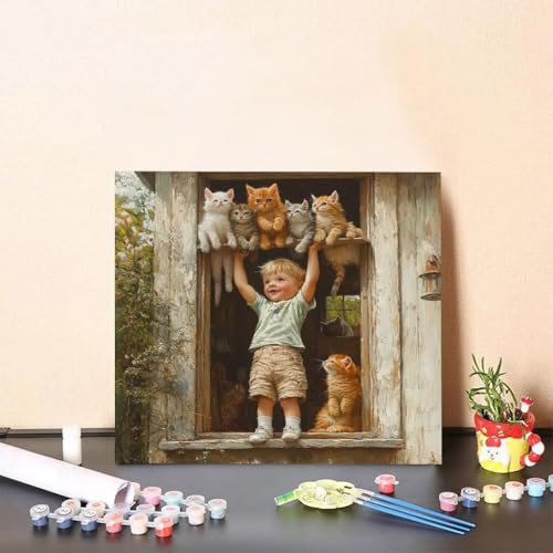 Malen Nach Zahlen Erwachsene Katze Malen Nach Zahlen Tier Paint by Numbers Adults DIY Set Erwachsene, Handgemalt Leinwand ölgemälde Kunst mit Zubehör für Home Haus Deko 80x80cm Ohne Rahmen O-38V1 Malen Nach Zahlen Erwachsene Katze Malen Nach Zahlen Tier Paint by Numbers Adults DIY Set Erwachsene, Handgemalt Leinwand ölgemälde Kunst mit Zubehör für Home Haus Deko 80x80cm Ohne Rahmen O-38V1 von Generisch