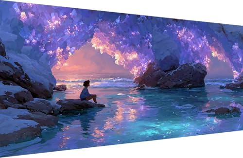 Malen Nach Zahlen Erwachsene Kristall Malen Nach Zahlen See Paint by Numbers, DIY Kreatives für Erwachsene ölgemälde Set mit Zubehör Basteln Erwachsene Kunst, Home Haus Deko 70x140cm Mit Rahmen V-PB39 Malen Nach Zahlen Erwachsene Kristall Malen Nach Zahlen See Paint by Numbers, DIY Kreatives für Erwachsene ölgemälde Set mit Zubehör Basteln Erwachsene Kunst, Home Haus Deko 70x140cm Mit Rahmen V-PB39 von Generisch