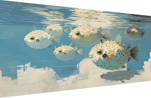 Malen Nach Zahlen Erwachsene Kugelfisch Malen Nach Zahlen Tier Paint by Numbers, DIY Kreatives für Erwachsene ölgemälde Set mit Zubehör Basteln Erwachsene, Home Haus Deko 50x100cm Mit Rahmen 3-0941 Malen Nach Zahlen Erwachsene Kugelfisch Malen Nach Zahlen Tier Paint by Numbers, DIY Kreatives für Erwachsene ölgemälde Set mit Zubehör Basteln Erwachsene, Home Haus Deko 50x100cm Mit Rahmen 3-0941 von Generisch