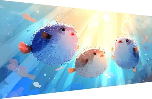 Malen Nach Zahlen Erwachsene Kugelfisch Malen Nach Zahlen Tier Paint by Numbers, DIY Kreatives für Erwachsene ölgemälde Set mit Zubehör Basteln Erwachsene, Home Haus Deko 50x100cm Mit Rahmen 9-LJ47 Malen Nach Zahlen Erwachsene Kugelfisch Malen Nach Zahlen Tier Paint by Numbers, DIY Kreatives für Erwachsene ölgemälde Set mit Zubehör Basteln Erwachsene, Home Haus Deko 50x100cm Mit Rahmen 9-LJ47 von Generisch