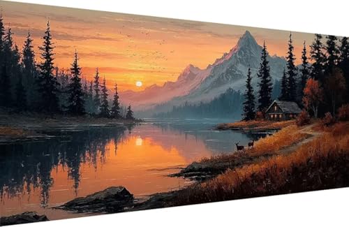 Malen Nach Zahlen Erwachsene Landschaft Malen Nach Zahlen Sonnenuntergang Paint by Numbers, DIY Kreatives für Erwachsene ölgemälde Set Basteln Erwachsene, Home Haus Deko 50x100cm Mit Rahmen 7-2S74 Malen Nach Zahlen Erwachsene Landschaft Malen Nach Zahlen Sonnenuntergang Paint by Numbers, DIY Kreatives für Erwachsene ölgemälde Set Basteln Erwachsene, Home Haus Deko 50x100cm Mit Rahmen 7-2S74 von Generisch