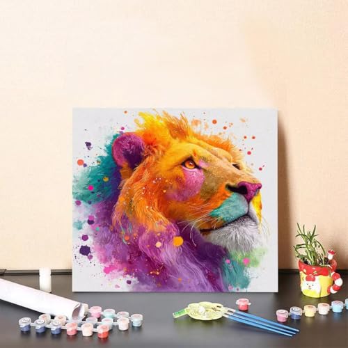 Malen Nach Zahlen Erwachsene LöWe Malen Nach Zahlen Tier Paint by Numbers Adults DIY Set Erwachsene, Handgemalt Leinwand ölgemälde Kunst mit Zubehör für Home Haus Deko 60x60cm Ohne Rahmen 1-738A Malen Nach Zahlen Erwachsene LöWe Malen Nach Zahlen Tier Paint by Numbers Adults DIY Set Erwachsene, Handgemalt Leinwand ölgemälde Kunst mit Zubehör für Home Haus Deko 60x60cm Ohne Rahmen 1-738A von Generisch