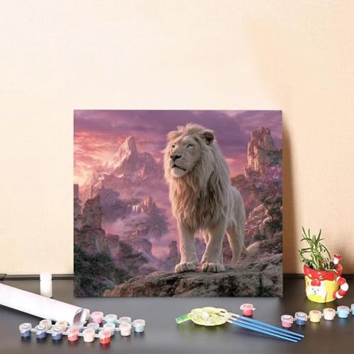 Malen Nach Zahlen Erwachsene LöWe Malen Nach Zahlen Tier Paint by Numbers Adults DIY Set Erwachsene, Handgemalt Leinwand ölgemälde Kunst mit Zubehör für Home Haus Deko 80x80cm Ohne Rahmen 7-988F Malen Nach Zahlen Erwachsene LöWe Malen Nach Zahlen Tier Paint by Numbers Adults DIY Set Erwachsene, Handgemalt Leinwand ölgemälde Kunst mit Zubehör für Home Haus Deko 80x80cm Ohne Rahmen 7-988F von Generisch