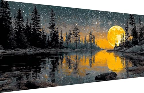 Malen Nach Zahlen Erwachsene Mond Malen Nach Zahlen Baum Paint by Numbers, DIY Kreatives für Erwachsene ölgemälde Set mit Zubehör Basteln Erwachsene Kunst, Home Haus Deko 60x120cm Mit Rahmen 8-4T84 Malen Nach Zahlen Erwachsene Mond Malen Nach Zahlen Baum Paint by Numbers, DIY Kreatives für Erwachsene ölgemälde Set mit Zubehör Basteln Erwachsene Kunst, Home Haus Deko 60x120cm Mit Rahmen 8-4T84 von Generisch