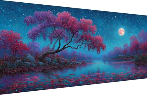 Malen Nach Zahlen Erwachsene Mond Malen Nach Zahlen Baum Paint by Numbers, DIY Kreatives für Erwachsene ölgemälde Set mit Zubehör Basteln Erwachsene Kunst, Home Haus Deko 60x120cm Mit Rahmen Q-6886 Malen Nach Zahlen Erwachsene Mond Malen Nach Zahlen Baum Paint by Numbers, DIY Kreatives für Erwachsene ölgemälde Set mit Zubehör Basteln Erwachsene Kunst, Home Haus Deko 60x120cm Mit Rahmen Q-6886 von Generisch