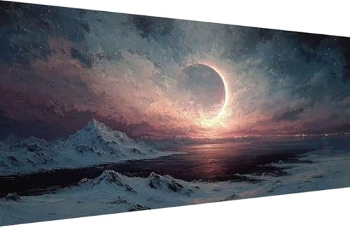 Malen Nach Zahlen Erwachsene Mond Malen Nach Zahlen Winter Paint by Numbers, DIY Kreatives für Erwachsene ölgemälde Set mit Zubehör Basteln Erwachsene Kunst, Home Haus Deko 70x140cm Mit Rahmen K-0D66 Malen Nach Zahlen Erwachsene Mond Malen Nach Zahlen Winter Paint by Numbers, DIY Kreatives für Erwachsene ölgemälde Set mit Zubehör Basteln Erwachsene Kunst, Home Haus Deko 70x140cm Mit Rahmen K-0D66 von Generisch