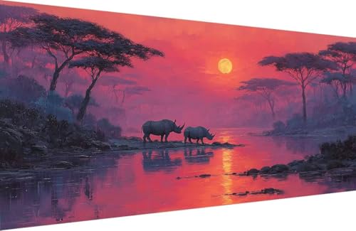 Malen Nach Zahlen Erwachsene Nashorn Malen Nach Zahlen Baum Paint by Numbers, DIY Kreatives für Erwachsene ölgemälde Set mit Zubehör Basteln Erwachsene Kunst, Home Haus Deko 30x60cm Mit Rahmen A-X920 Malen Nach Zahlen Erwachsene Nashorn Malen Nach Zahlen Baum Paint by Numbers, DIY Kreatives für Erwachsene ölgemälde Set mit Zubehör Basteln Erwachsene Kunst, Home Haus Deko 30x60cm Mit Rahmen A-X920 von Generisch