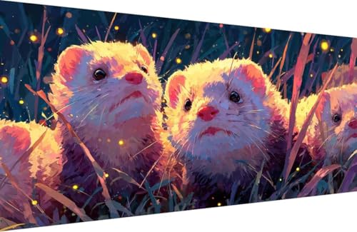 Malen Nach Zahlen Erwachsene Nerz Malen Nach Zahlen Tier Paint by Numbers, DIY Kreatives für Erwachsene ölgemälde Set mit Zubehör Basteln Erwachsene Kunst, Home Haus Deko 30x60cm Mit Rahmen 1-GG82 Malen Nach Zahlen Erwachsene Nerz Malen Nach Zahlen Tier Paint by Numbers, DIY Kreatives für Erwachsene ölgemälde Set mit Zubehör Basteln Erwachsene Kunst, Home Haus Deko 30x60cm Mit Rahmen 1-GG82 von Generisch
