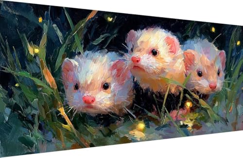Malen Nach Zahlen Erwachsene Nerz Malen Nach Zahlen Tier Paint by Numbers, DIY Kreatives für Erwachsene ölgemälde Set mit Zubehör Basteln Erwachsene Kunst, Home Haus Deko 30x60cm Mit Rahmen D-MU88 Malen Nach Zahlen Erwachsene Nerz Malen Nach Zahlen Tier Paint by Numbers, DIY Kreatives für Erwachsene ölgemälde Set mit Zubehör Basteln Erwachsene Kunst, Home Haus Deko 30x60cm Mit Rahmen D-MU88 von Generisch
