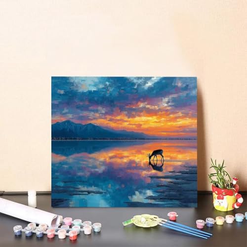 Malen Nach Zahlen Erwachsene Reh Malen Nach Zahlen Tier Paint by Numbers Adults DIY Set Erwachsene, Handgemalt Leinwand ölgemälde Kunst mit Zubehör für Home Deko, Geschenk 50x50cm Ohne Rahmen Q-34U6 Malen Nach Zahlen Erwachsene Reh Malen Nach Zahlen Tier Paint by Numbers Adults DIY Set Erwachsene, Handgemalt Leinwand ölgemälde Kunst mit Zubehör für Home Deko, Geschenk 50x50cm Ohne Rahmen Q-34U6 von Generisch