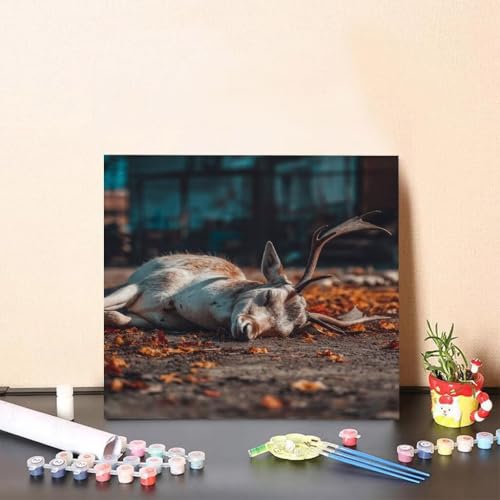 Malen Nach Zahlen Erwachsene Reh Malen Nach Zahlen Tier Paint by Numbers Adults DIY Set Erwachsene, Handgemalt Leinwand ölgemälde Kunst mit Zubehör für Home Deko, Geschenk 60x60cm Ohne Rahmen P-319M Malen Nach Zahlen Erwachsene Reh Malen Nach Zahlen Tier Paint by Numbers Adults DIY Set Erwachsene, Handgemalt Leinwand ölgemälde Kunst mit Zubehör für Home Deko, Geschenk 60x60cm Ohne Rahmen P-319M von Generisch