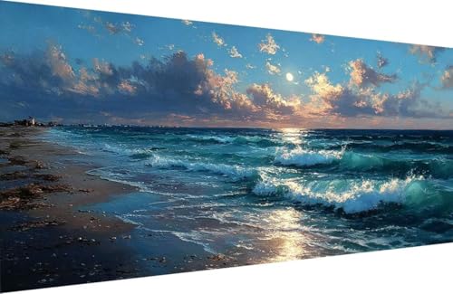 Malen Nach Zahlen Erwachsene Sea Malen Nach Zahlen Sonne Paint by Numbers, DIY Kreatives für Erwachsene ölgemälde Set mit Zubehör Basteln Erwachsene Kunst, Home Haus Deko 80x160cm Mit Rahmen 6-BU71 Malen Nach Zahlen Erwachsene Sea Malen Nach Zahlen Sonne Paint by Numbers, DIY Kreatives für Erwachsene ölgemälde Set mit Zubehör Basteln Erwachsene Kunst, Home Haus Deko 80x160cm Mit Rahmen 6-BU71 von Generisch