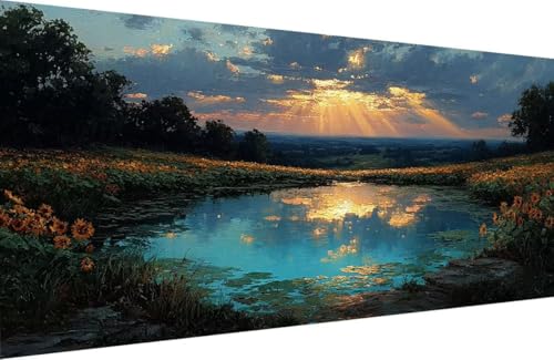 Malen Nach Zahlen Erwachsene See Malen Nach Zahlen Blume Paint by Numbers, DIY Kreatives für Erwachsene ölgemälde Set mit Zubehör Basteln Erwachsene Kunst, Home Haus Deko 80x160cm Mit Rahmen D-6J12 Malen Nach Zahlen Erwachsene See Malen Nach Zahlen Blume Paint by Numbers, DIY Kreatives für Erwachsene ölgemälde Set mit Zubehör Basteln Erwachsene Kunst, Home Haus Deko 80x160cm Mit Rahmen D-6J12 von Generisch