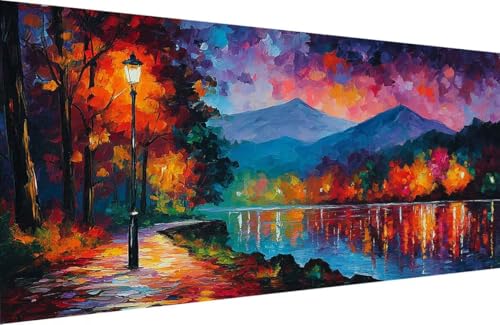 Malen Nach Zahlen Erwachsene See Malen Nach Zahlen NatüRliche Landschaft Paint by Numbers, DIY Kreatives für Erwachsene ölgemälde Set Basteln Erwachsene, Home Haus Deko 50x100cm Mit Rahmen K-WT86 Malen Nach Zahlen Erwachsene See Malen Nach Zahlen NatüRliche Landschaft Paint by Numbers, DIY Kreatives für Erwachsene ölgemälde Set Basteln Erwachsene, Home Haus Deko 50x100cm Mit Rahmen K-WT86 von Generisch