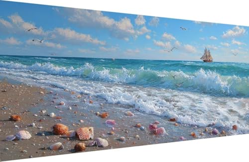 Malen Nach Zahlen Erwachsene Strand Malen Nach Zahlen Boot Paint by Numbers, DIY Kreatives für Erwachsene ölgemälde Set mit Zubehör Basteln Erwachsene Kunst, Home Haus Deko 70x140cm Mit Rahmen 7-4J32 Malen Nach Zahlen Erwachsene Strand Malen Nach Zahlen Boot Paint by Numbers, DIY Kreatives für Erwachsene ölgemälde Set mit Zubehör Basteln Erwachsene Kunst, Home Haus Deko 70x140cm Mit Rahmen 7-4J32 von Generisch