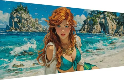 Malen Nach Zahlen Erwachsene Strand Malen Nach Zahlen Frau Paint by Numbers, DIY Kreatives für Erwachsene ölgemälde Set mit Zubehör Basteln Erwachsene Kunst, Home Haus Deko 70x140cm Mit Rahmen J-X458 Malen Nach Zahlen Erwachsene Strand Malen Nach Zahlen Frau Paint by Numbers, DIY Kreatives für Erwachsene ölgemälde Set mit Zubehör Basteln Erwachsene Kunst, Home Haus Deko 70x140cm Mit Rahmen J-X458 von Generisch