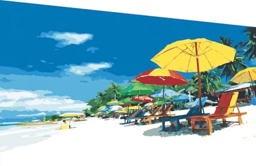 Malen Nach Zahlen Erwachsene Strand Malen Nach Zahlen Sea Paint by Numbers, DIY Kreatives für Erwachsene ölgemälde Set mit Zubehör Basteln Erwachsene Kunst, Home Haus Deko 80x160cm Mit Rahmen A-7581 Malen Nach Zahlen Erwachsene Strand Malen Nach Zahlen Sea Paint by Numbers, DIY Kreatives für Erwachsene ölgemälde Set mit Zubehör Basteln Erwachsene Kunst, Home Haus Deko 80x160cm Mit Rahmen A-7581 von Generisch
