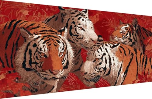 Malen Nach Zahlen Erwachsene Tiger Malen Nach Zahlen Tier Paint by Numbers, DIY Kreatives für Erwachsene ölgemälde Set mit Zubehör Basteln Erwachsene Kunst, Home Haus Deko 60x120cm Mit Rahmen 5-Y658 Malen Nach Zahlen Erwachsene Tiger Malen Nach Zahlen Tier Paint by Numbers, DIY Kreatives für Erwachsene ölgemälde Set mit Zubehör Basteln Erwachsene Kunst, Home Haus Deko 60x120cm Mit Rahmen 5-Y658 von Generisch