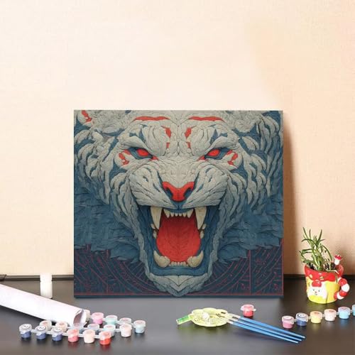 Malen Nach Zahlen Erwachsene Tiger Malen Nach Zahlen Tier Paint by Numbers Adults DIY Set Erwachsene, Handgemalt Leinwand ölgemälde Kunst mit Zubehör für Home Haus Deko 50x50cm Ohne Rahmen 8-426Y Malen Nach Zahlen Erwachsene Tiger Malen Nach Zahlen Tier Paint by Numbers Adults DIY Set Erwachsene, Handgemalt Leinwand ölgemälde Kunst mit Zubehör für Home Haus Deko 50x50cm Ohne Rahmen 8-426Y von Generisch