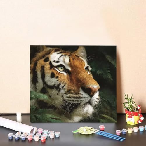 Malen Nach Zahlen Erwachsene Tiger Malen Nach Zahlen Tier Paint by Numbers Adults DIY Set Erwachsene, Handgemalt Leinwand ölgemälde Kunst mit Zubehör für Home Haus Deko 50x50cm Ohne Rahmen G-76SR Malen Nach Zahlen Erwachsene Tiger Malen Nach Zahlen Tier Paint by Numbers Adults DIY Set Erwachsene, Handgemalt Leinwand ölgemälde Kunst mit Zubehör für Home Haus Deko 50x50cm Ohne Rahmen G-76SR von Generisch