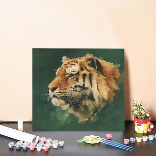 Malen Nach Zahlen Erwachsene Tiger Malen Nach Zahlen Tier Paint by Numbers Adults DIY Set Erwachsene, Handgemalt Leinwand ölgemälde Kunst mit Zubehör für Home Haus Deko 60x60cm Ohne Rahmen H-81R0 Malen Nach Zahlen Erwachsene Tiger Malen Nach Zahlen Tier Paint by Numbers Adults DIY Set Erwachsene, Handgemalt Leinwand ölgemälde Kunst mit Zubehör für Home Haus Deko 60x60cm Ohne Rahmen H-81R0 von Generisch