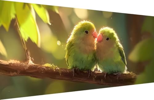 Malen Nach Zahlen Erwachsene Vogel Malen Nach Zahlen Tier Paint by Numbers, DIY Kreatives für Erwachsene ölgemälde Set mit Zubehör Basteln Erwachsene Kunst, Home Haus Deko 30x60cm Mit Rahmen 0-V731 von Generisch