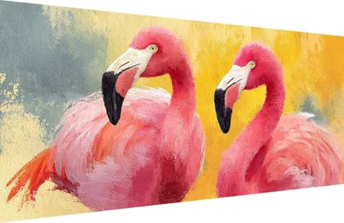 Malen Nach Zahlen Erwachsene Vogel Malen Nach Zahlen Tier Paint by Numbers, DIY Kreatives für Erwachsene ölgemälde Set mit Zubehör Basteln Erwachsene Kunst, Home Haus Deko 70x140cm Mit Rahmen Y-3E22 von Generisch