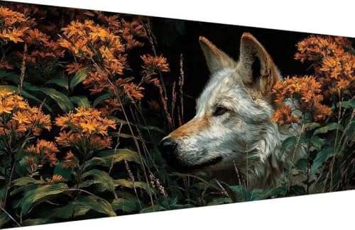 Malen Nach Zahlen Erwachsene Wolf Malen Nach Zahlen Blume Paint by Numbers, DIY Kreatives für Erwachsene ölgemälde Set mit Zubehör Basteln Erwachsene Kunst, Home Haus Deko 80x160cm Mit Rahmen 1-KQ65 Malen Nach Zahlen Erwachsene Wolf Malen Nach Zahlen Blume Paint by Numbers, DIY Kreatives für Erwachsene ölgemälde Set mit Zubehör Basteln Erwachsene Kunst, Home Haus Deko 80x160cm Mit Rahmen 1-KQ65 von Generisch