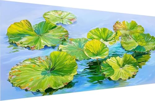 Malen Nach Zahlen Kinder Anlage Malen Nach Zahlen für Erwachsene See Paint by Number Adult, DIY Handgemalt Leinwand ölgemälde Hobby Erwachsene Set mit Zubehör, Geschenke 70x140cm Mit Rahmen Q-KQ25 von Generisch