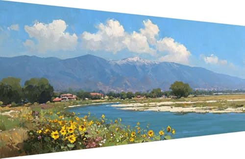 Malen Nach Zahlen Kinder Blume Malen Nach Zahlen für Erwachsene Fluss Paint by Number Adult, DIY Handgemalt Leinwand ölgemälde Hobby Erwachsene Set mit Zubehör, Geschenke 40x80cm Mit Rahmen B-S780 Malen Nach Zahlen Kinder Blume Malen Nach Zahlen für Erwachsene Fluss Paint by Number Adult, DIY Handgemalt Leinwand ölgemälde Hobby Erwachsene Set mit Zubehör, Geschenke 40x80cm Mit Rahmen B-S780 von Generisch