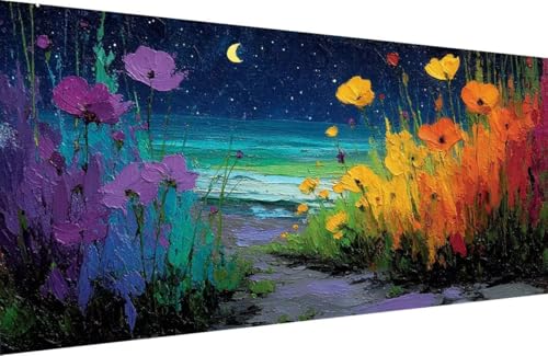 Malen Nach Zahlen Kinder Blume Malen Nach Zahlen für Erwachsene Mond Paint by Number Adult, DIY Handgemalt Leinwand ölgemälde Hobby Erwachsene Set mit Zubehör, Geschenke 70x140cm Mit Rahmen 9-4P90 Malen Nach Zahlen Kinder Blume Malen Nach Zahlen für Erwachsene Mond Paint by Number Adult, DIY Handgemalt Leinwand ölgemälde Hobby Erwachsene Set mit Zubehör, Geschenke 70x140cm Mit Rahmen 9-4P90 von Generisch
