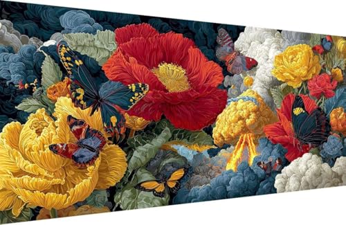 Malen Nach Zahlen Kinder Blume Malen Nach Zahlen für Erwachsene Schmetterling Paint by Number Adult, Retro DIY Handgemalt Leinwand ölgemälde Hobby Erwachsene Set, Geschenke 40x80cm Mit Rahmen 3-Z137 Malen Nach Zahlen Kinder Blume Malen Nach Zahlen für Erwachsene Schmetterling Paint by Number Adult, Retro DIY Handgemalt Leinwand ölgemälde Hobby Erwachsene Set, Geschenke 40x80cm Mit Rahmen 3-Z137 von Generisch