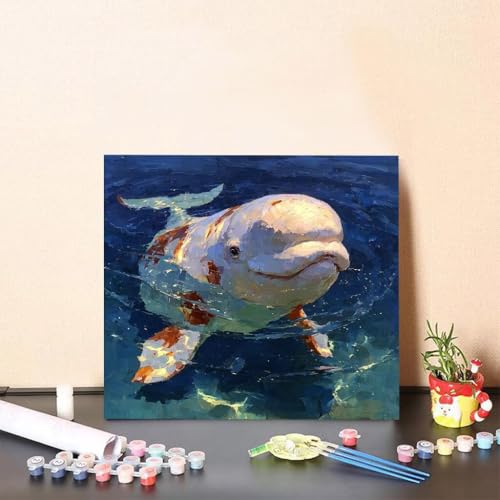 Malen Nach Zahlen Kinder Delphin DIY Malen Nach Zahlen Tier Kreatives für Erwachsene Kunst Paint by Number Adult, DIY Handgemalt Leinwand ölgemälde mit Zubehör, Geschenke 50x50cm Ohne Rahmen 4-95Q3 Malen Nach Zahlen Kinder Delphin DIY Malen Nach Zahlen Tier Kreatives für Erwachsene Kunst Paint by Number Adult, DIY Handgemalt Leinwand ölgemälde mit Zubehör, Geschenke 50x50cm Ohne Rahmen 4-95Q3 von Generisch