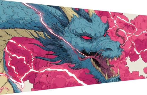 Malen Nach Zahlen Kinder Drachen Malen Nach Zahlen für Erwachsene Tier Paint by Number Adult, DIY Handgemalt Leinwand ölgemälde Hobby Erwachsene Set mit Zubehör, Geschenke 40x80cm Mit Rahmen 4-N485 von Generisch