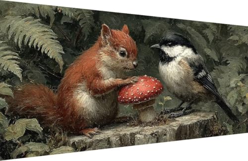 Malen Nach Zahlen Kinder EichhöRnchen Malen Nach Zahlen für Erwachsene Pilz Paint by Number Adult, DIY Handgemalt Leinwand ölgemälde Hobby Erwachsene mit Zubehör, Geschenke 50x100cm Mit Rahmen 6-9K10 Malen Nach Zahlen Kinder EichhöRnchen Malen Nach Zahlen für Erwachsene Pilz Paint by Number Adult, DIY Handgemalt Leinwand ölgemälde Hobby Erwachsene mit Zubehör, Geschenke 50x100cm Mit Rahmen 6-9K10 von Generisch