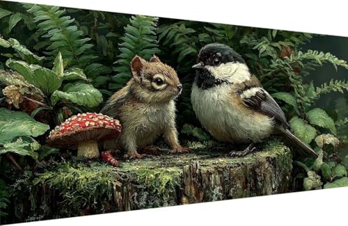 Malen Nach Zahlen Kinder EichhöRnchen Malen Nach Zahlen für Erwachsene Vogel Paint by Number Adult, DIY Handgemalt Leinwand ölgemälde Hobby Erwachsene mit Zubehör, Geschenke 30x60cm Mit Rahmen X-1S87 Malen Nach Zahlen Kinder EichhöRnchen Malen Nach Zahlen für Erwachsene Vogel Paint by Number Adult, DIY Handgemalt Leinwand ölgemälde Hobby Erwachsene mit Zubehör, Geschenke 30x60cm Mit Rahmen X-1S87 von Generisch